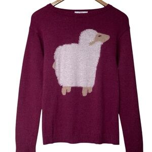 SoAllure Wool/Cashmere Blend Sweater with Sheep Design